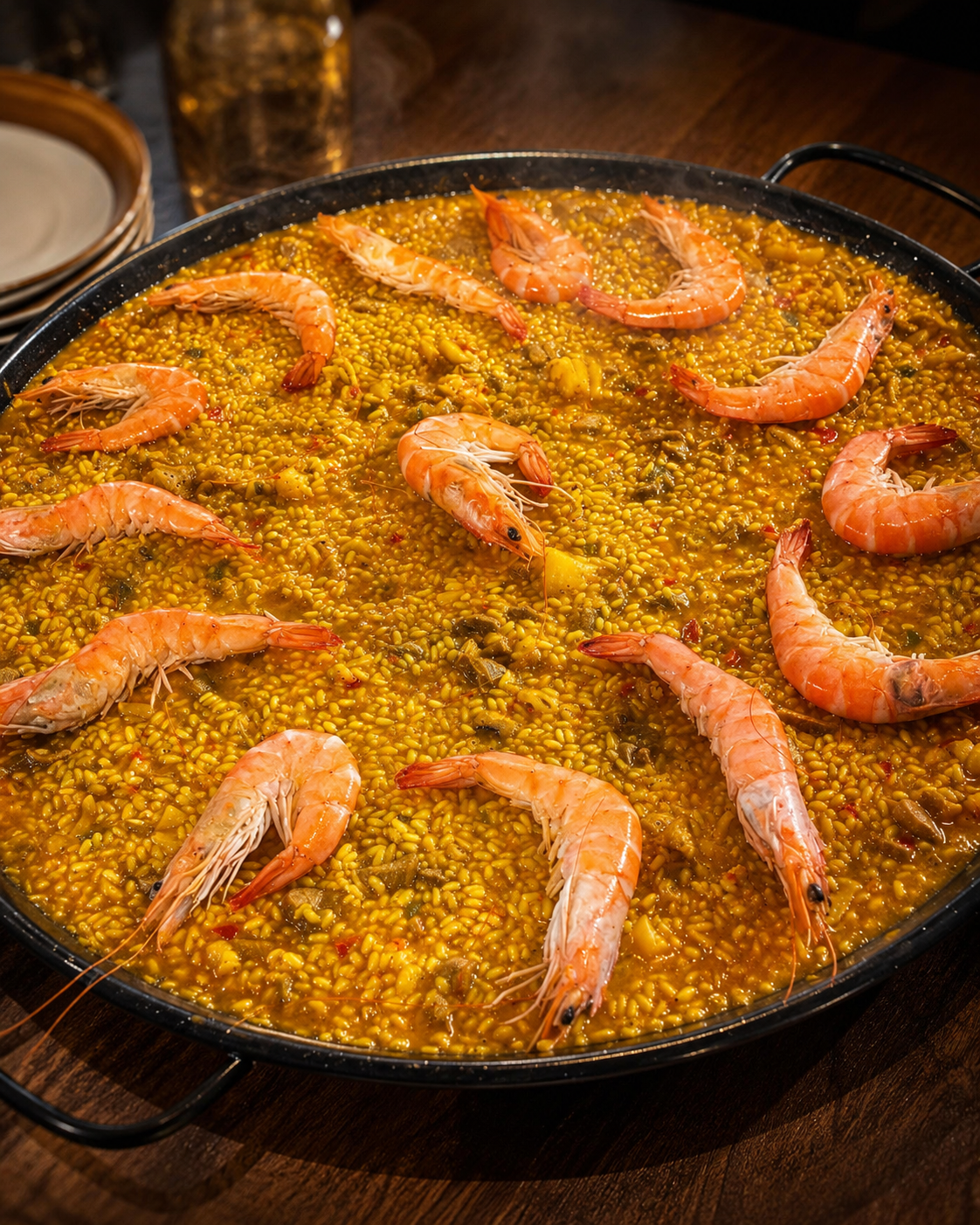 Paella de marisco de La Verja Bistro